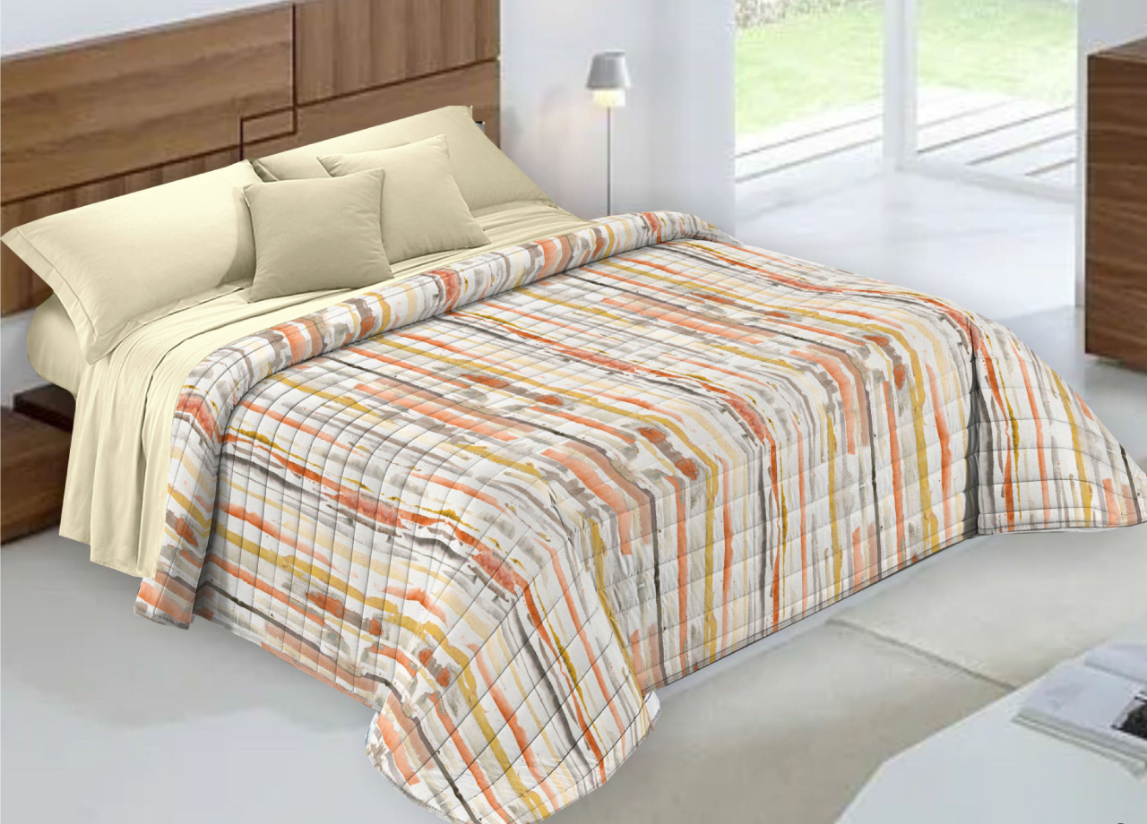foto del prodotto biancheriaweb quilt trapuntino piumino estivo 100gr mq microfibra diadema rigato, misurapiazza e mezzacoloremulticolore d8