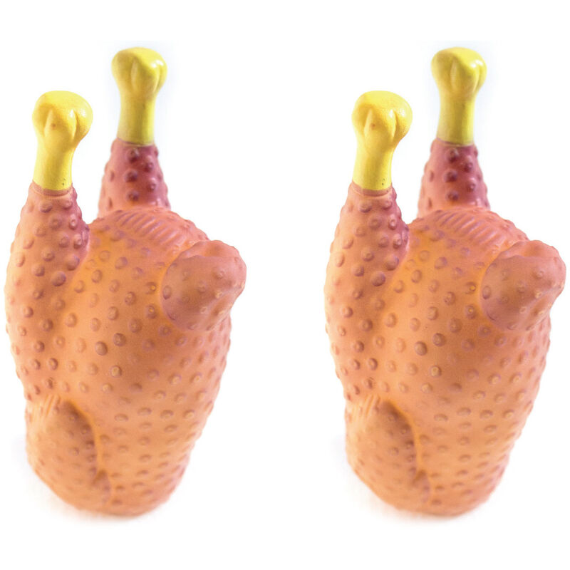 foto del prodotto biancheriaweb set 2 pezzi gioco pet modello food pollo resistente per animali domestici