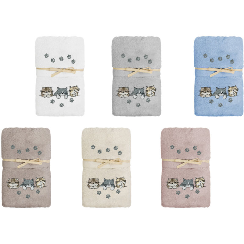foto del prodotto biancheriaweb set asciugamano copiola salvietta bagno in spugna 100 cotone tre mici, misuracopiolacoloregrigio