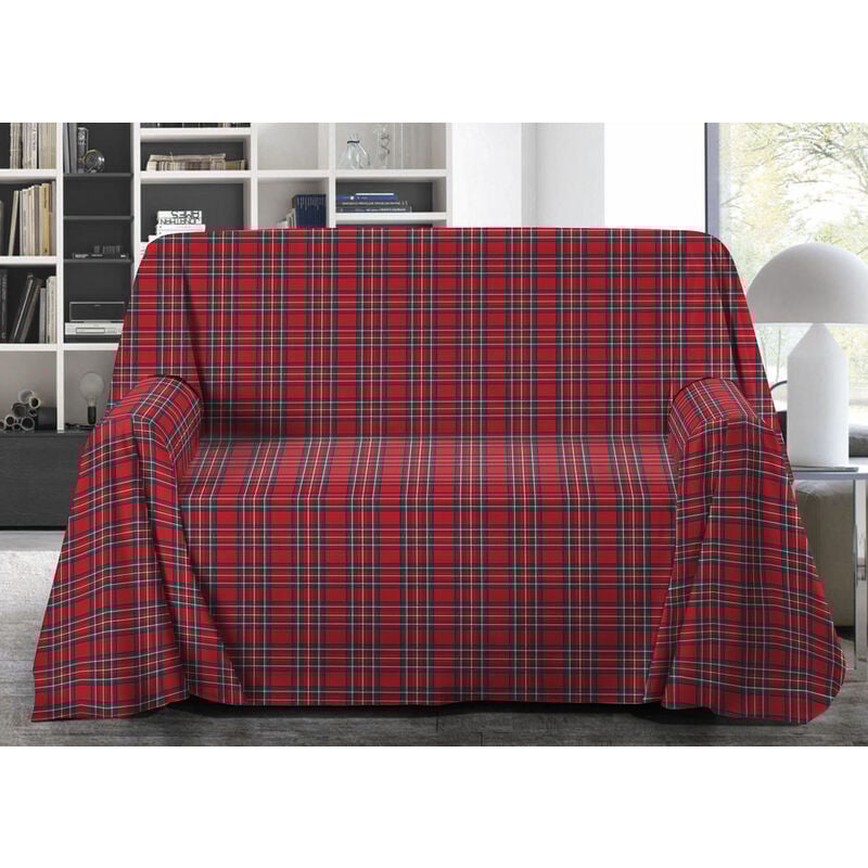 foto del prodotto biancheriaweb telo arredo copritutto multiuso salvadivano in 100 cotone scozzese kilt, misurasingolocolorekilt