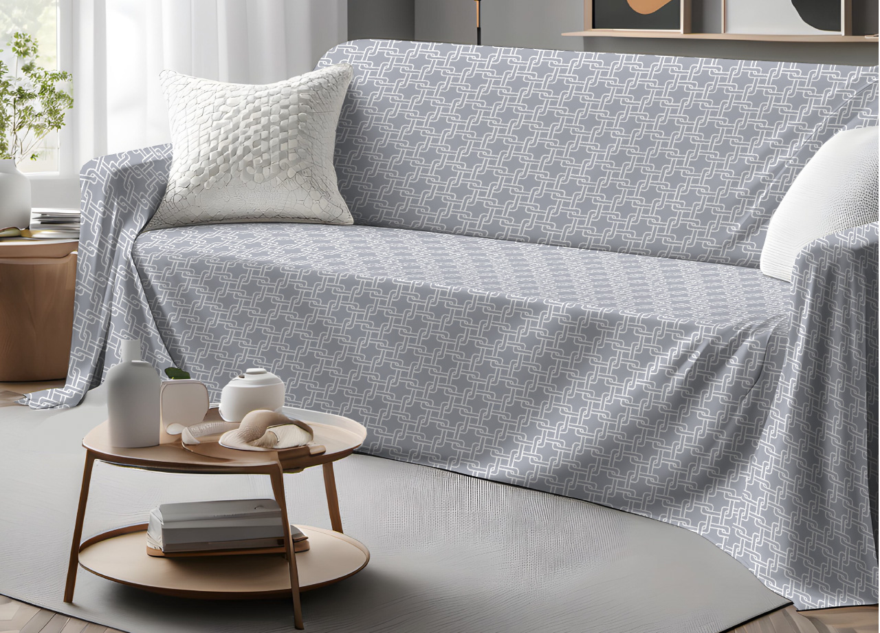 foto del prodotto biancheriaweb telo arredo granfoulard copritutto salvadivano 100 cotone dis. catena, misuramatrimonialecoloregrigio
