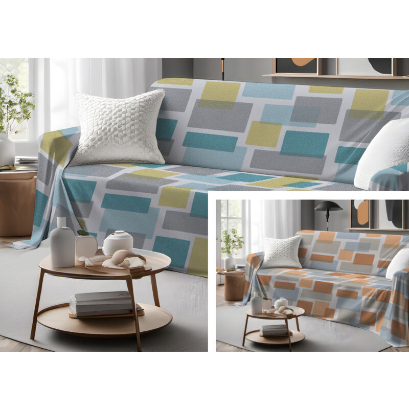 immagine 0 del prodotto biancheriaweb telo arredo granfoulard copritutto salvadivano 100 cotone dis. square, misurasingolocolorearancio