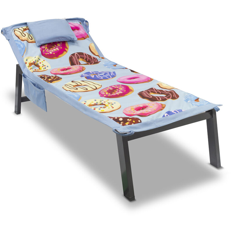 foto del prodotto biancheriaweb telo mare da lettino con cuscino modello comodo summer disegno ciambella