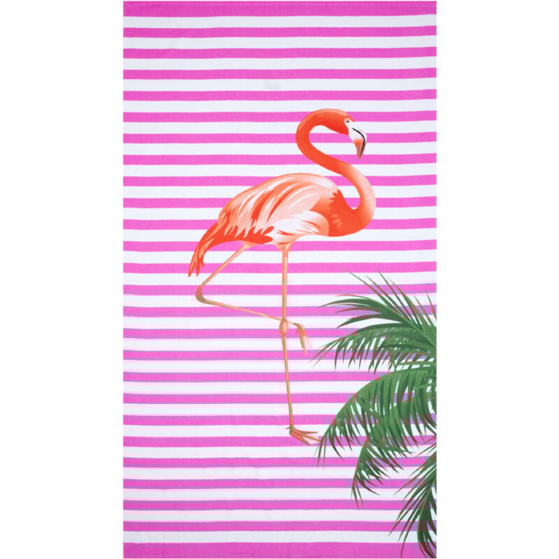 foto del prodotto biancheriaweb telo mare grande 100x180 spugna asciugamano spiaggia maui flamenco