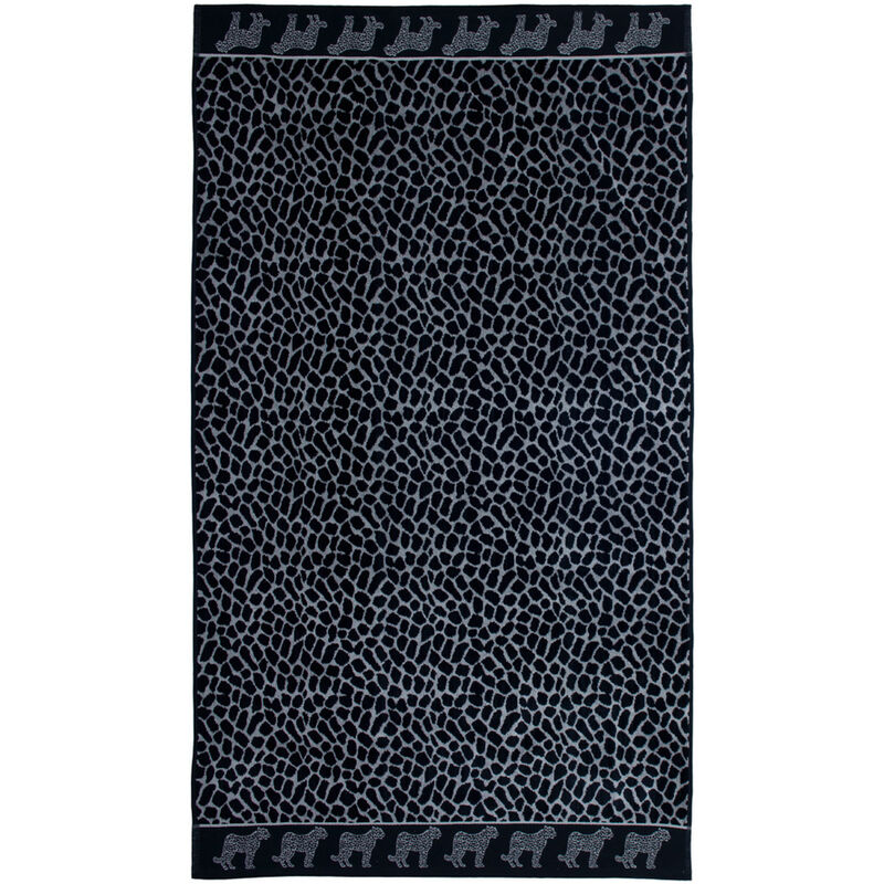 foto del prodotto biancheriaweb telo mare jacquard spugna asciugamano spiaggia africa ghepardo grigio