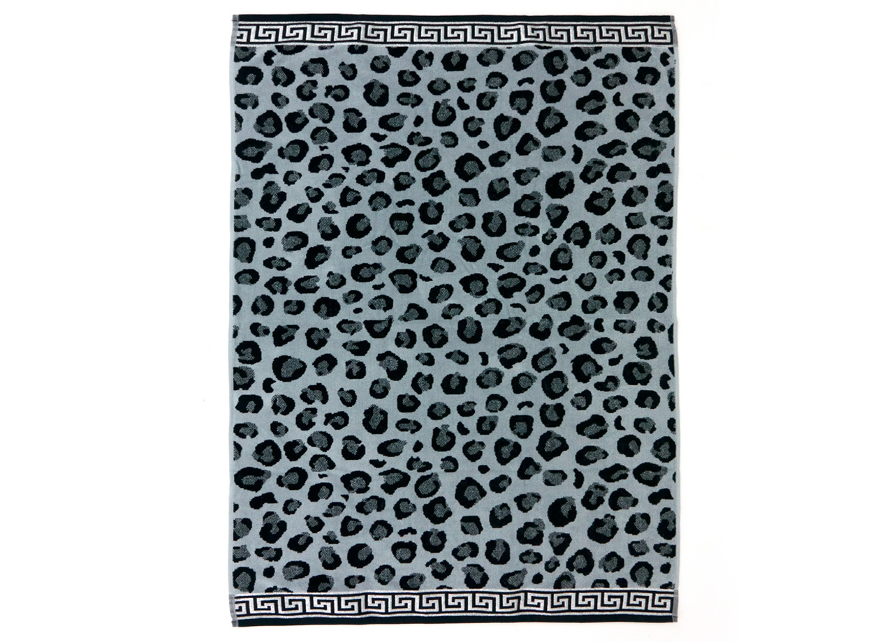 foto del prodotto biancheriaweb telo mare jumbo grande jacquard spugna asciugamano spiaggia, misuratelo marecolorecleopatra grigio