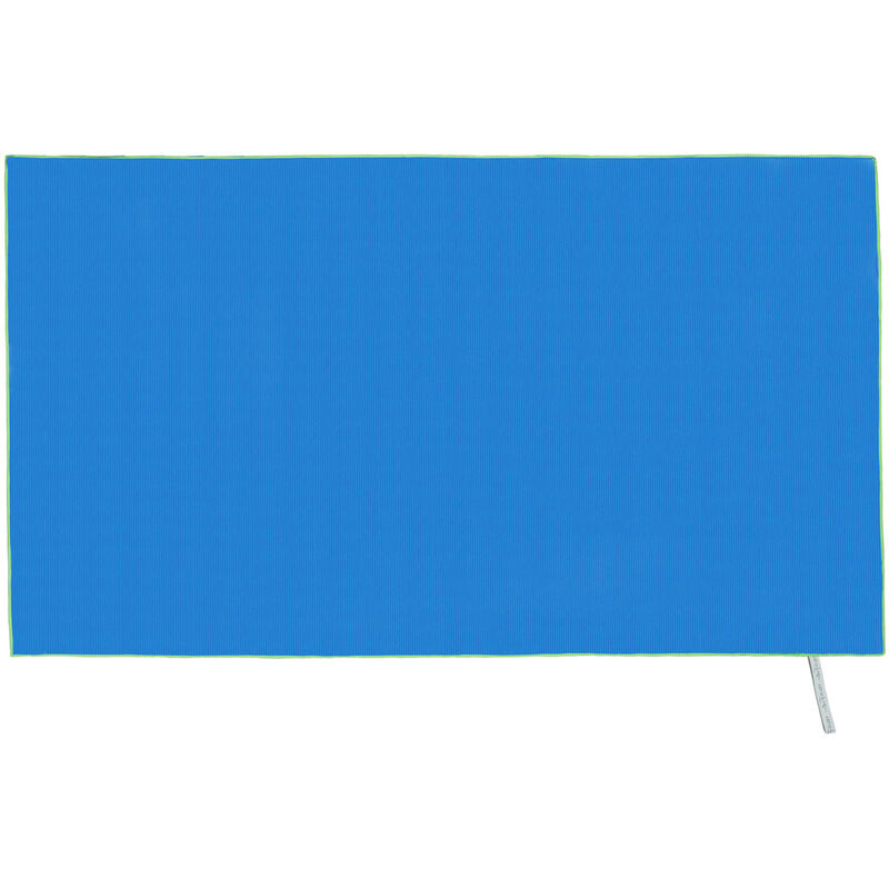foto del prodotto biancheriaweb telo mare spiaggia piscina in microfibra tinta unita con bordo modello fit colore blue