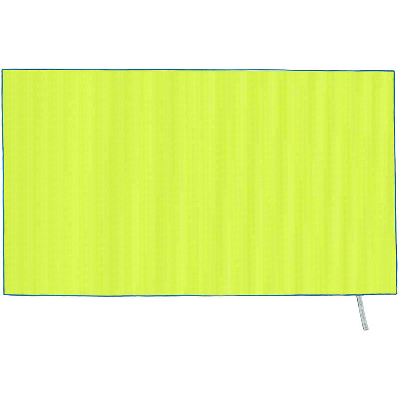 foto del prodotto biancheriaweb telo mare spiaggia piscina in microfibra tinta unita con bordo modello fit colore lime
