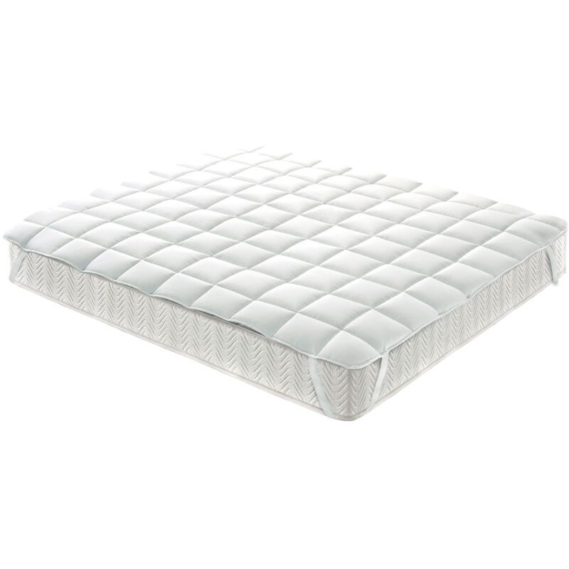 foto del prodotto biancheriaweb topper coprimaterasso imbottito antibatterico correttore materasso fresh cotton, misurasingolocoloretopper