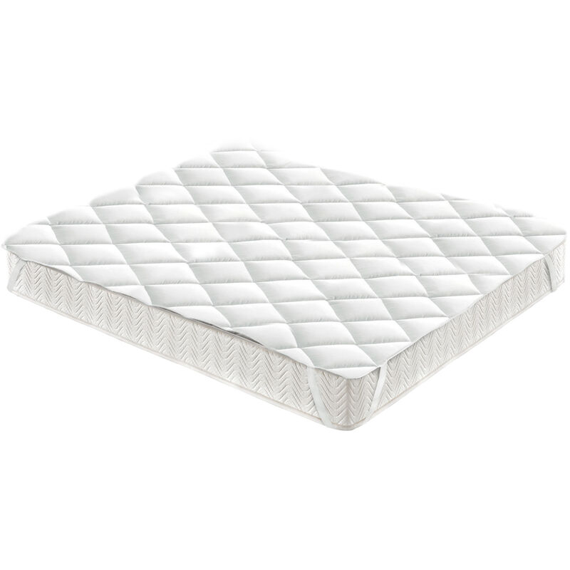 foto del prodotto biancheriaweb topper coprimaterasso imbottito trapuntato con elastici agli angoli modello lh, misuramatrimonialecoloretopper