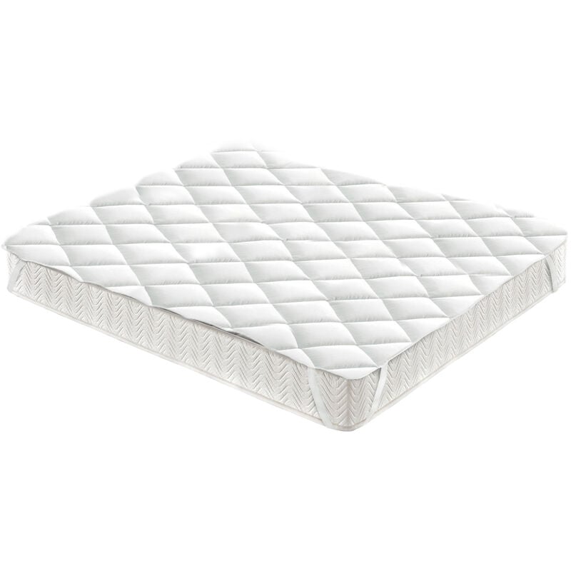 foto del prodotto biancheriaweb topper coprimaterasso imbottito trapuntato con elastici agli angoli modello lh, misurasingolocoloretopper