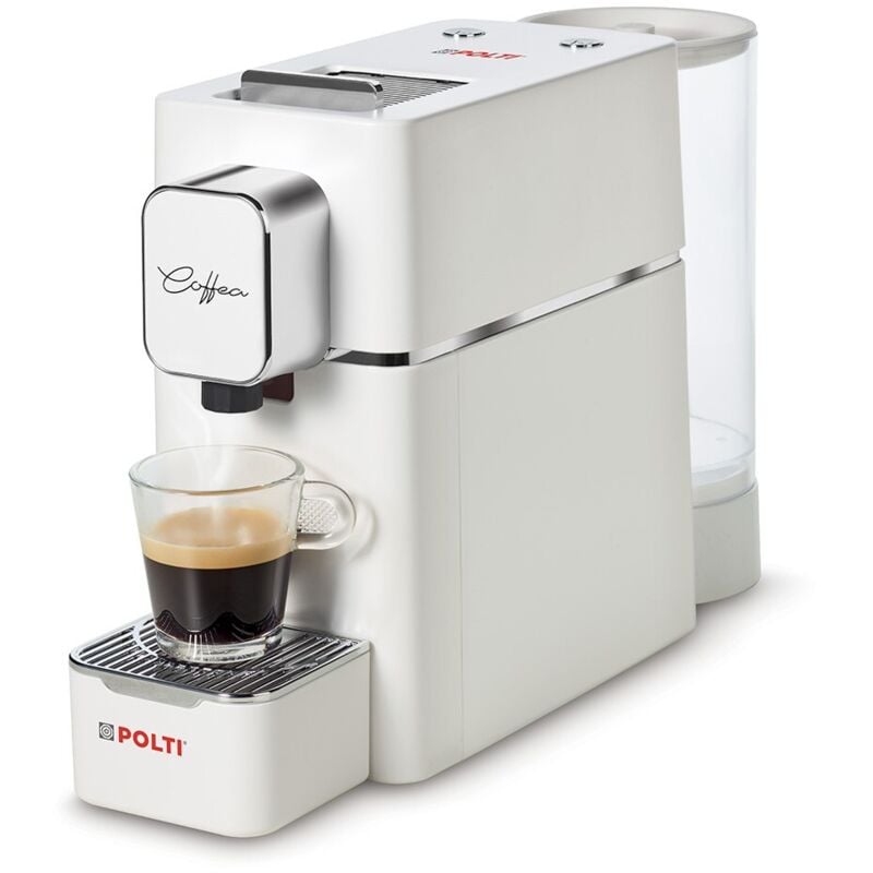 foto del prodotto bianco polti pceu0127 macchina caffè espresso automatica cialde potenza 1400 watt 19 bar bianco