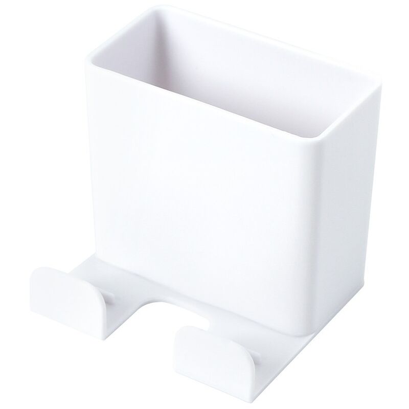 foto del prodotto bianco) porta cellulare montato a parete, scatola organizer da parete in abs con gancio per supporto di ricarica per cellulare, scatola portaoggetti