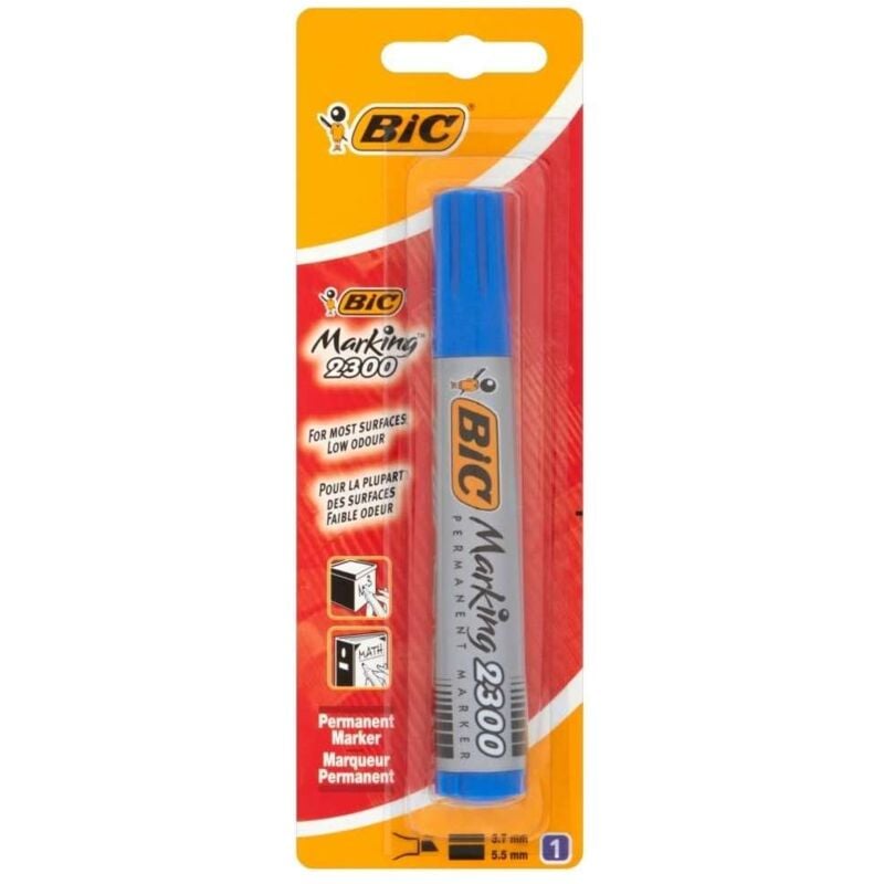 foto del prodotto bic pennarello blu indelebile