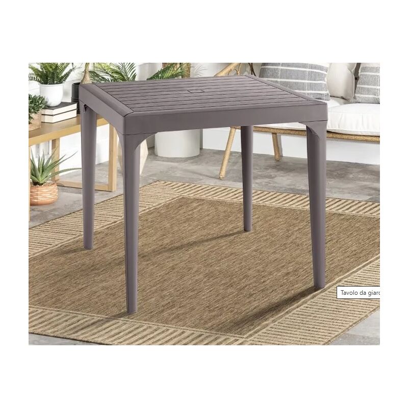 foto del prodotto bica - tavolo resina malmo cm 80x80x74h tortora
