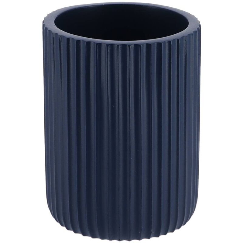 foto del prodotto bicchiere a coste in poliresina blu navy tendance