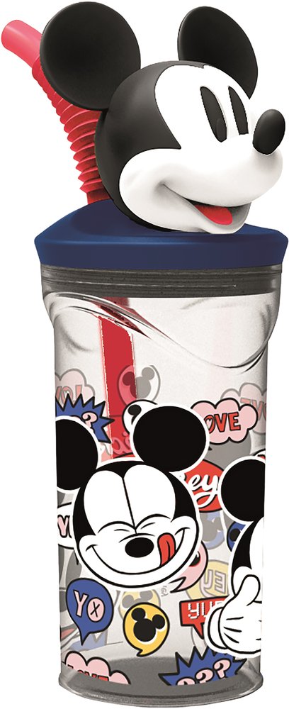 foto del prodotto bicchiere bambini in 3d con grafica disney mickey mouse da 360 ml