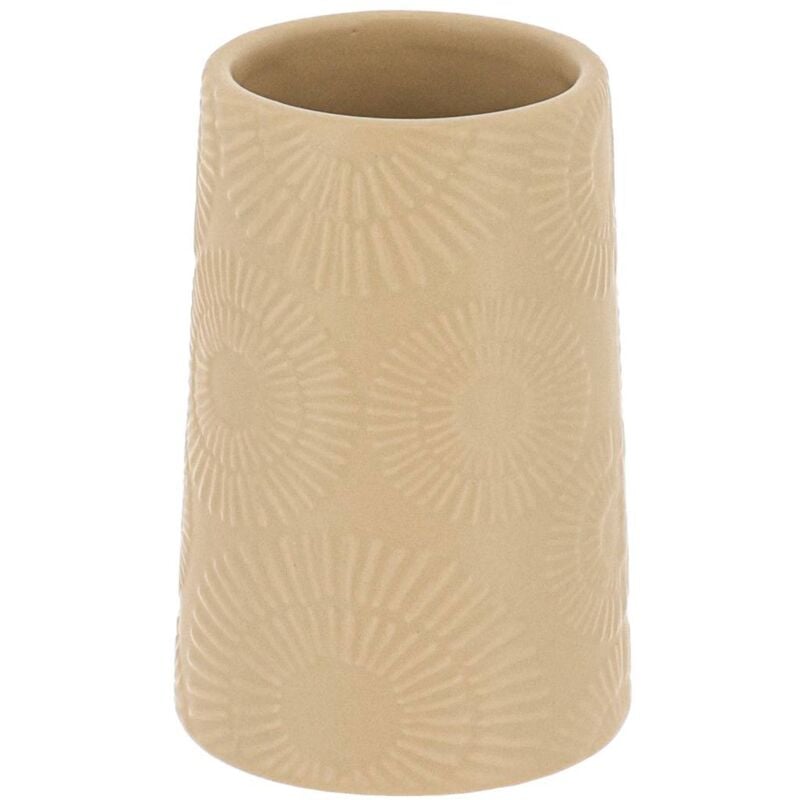 foto del prodotto bicchiere etnico a spirale rotondo in gres beige tendance
