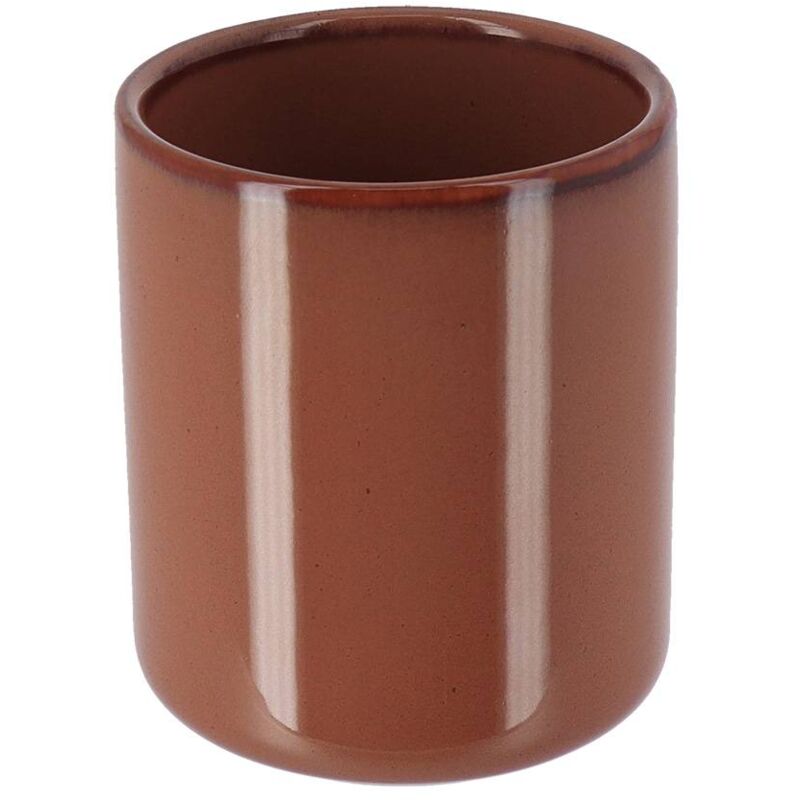 foto del prodotto bicchiere in gres laccato ambra tendance