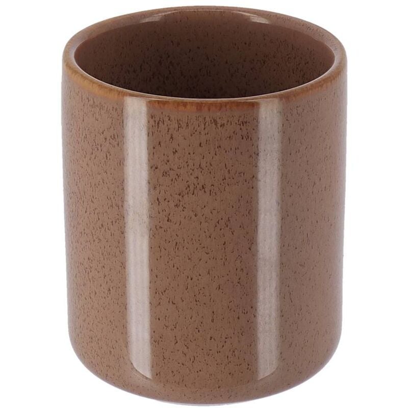 foto del prodotto bicchiere in gres laccato caramello tendance