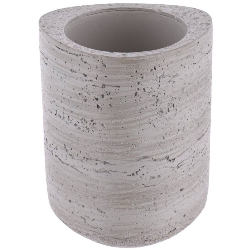 foto del prodotto bicchiere in poliresina effetto cemento grigio tendance