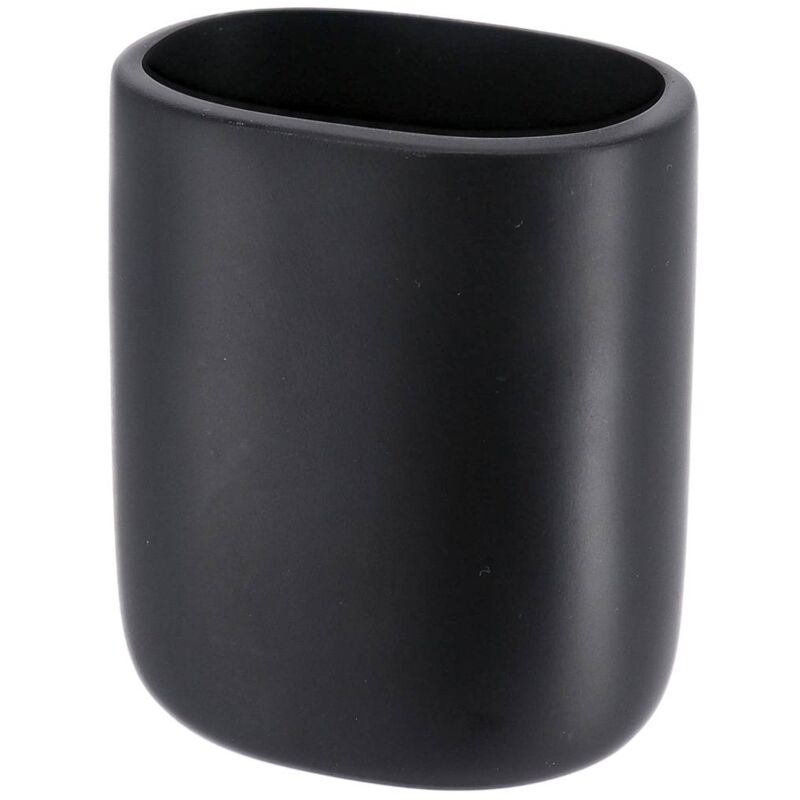 foto del prodotto bicchiere ovale in poliresina nero tendance