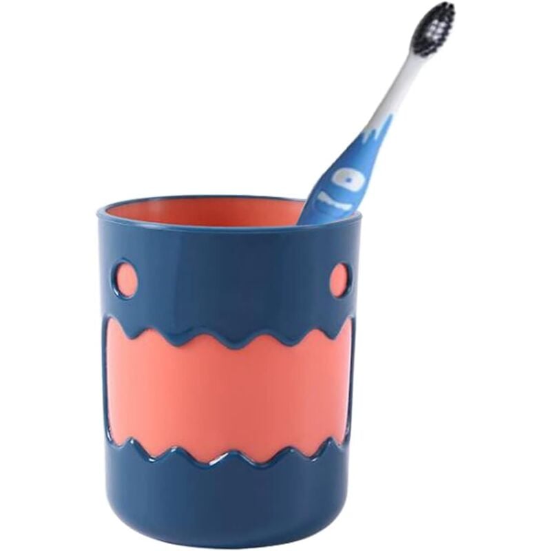 foto del prodotto bicchiere per collutorio con simpatici mostriciattoli colorati, porta spazzolino riutilizzabile, bicchiere da bagno, bicchiere per spazzolino da