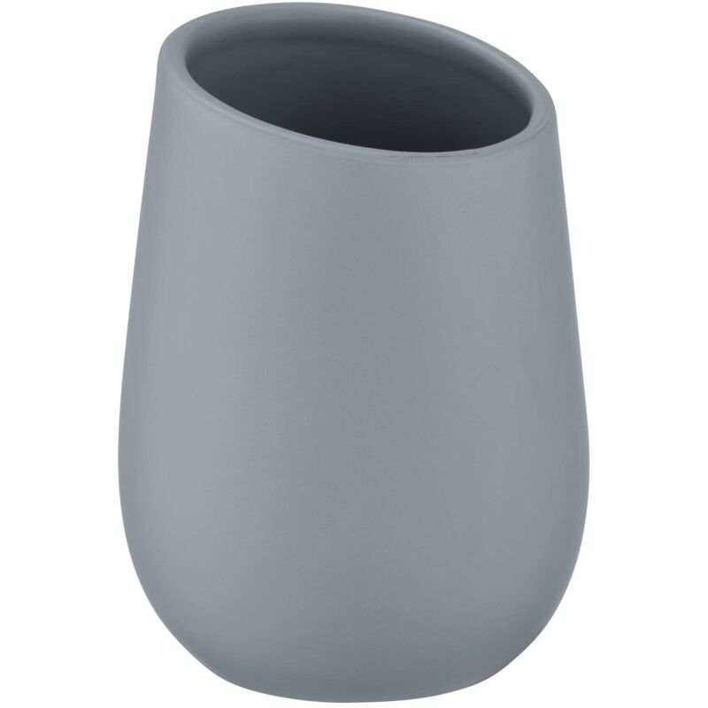 foto del prodotto bicchiere porta denti badi, ceramica, 8 x 11 cm, grigio, 8 x 11 x 8 cm wenko