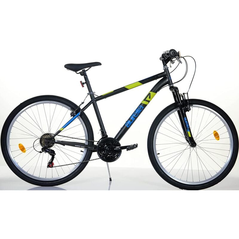 foto del prodotto bicicletta aurelia 27.5 in colore nero antracite e finitura blu per uomo
