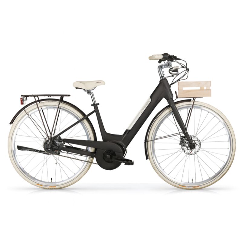 foto del prodotto bicicletta elettrica a pedalata assistita mbm e primavera donna 28 nero matt black 
