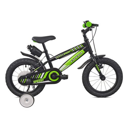 foto del prodotto bicicletta esperia 259700 bimbo speedy nero e verde