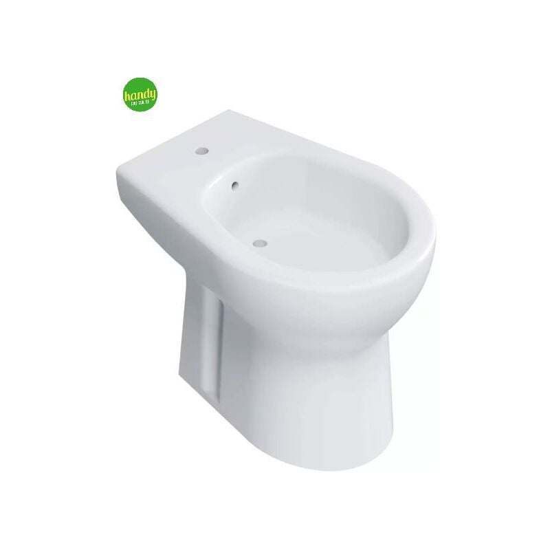 foto del prodotto bidet a terra in ceramica bianca serie orchidea barbottina