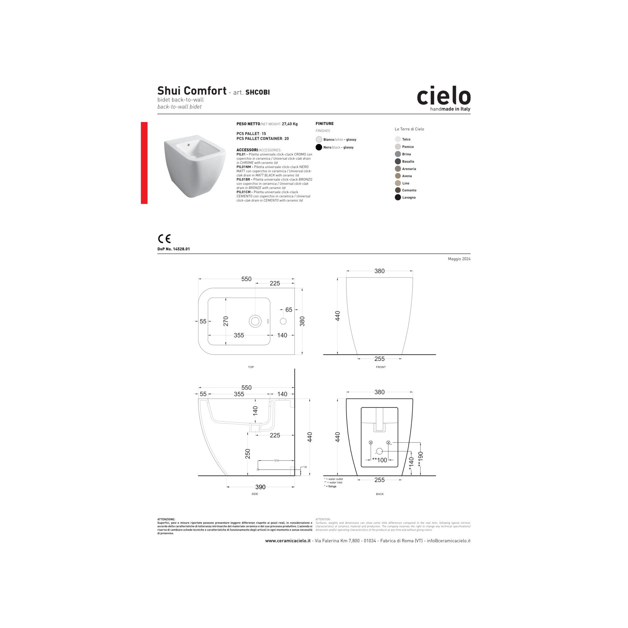 foto del prodotto bidet da terra ceramica cielo bianco lucido quot shui comfort quot 