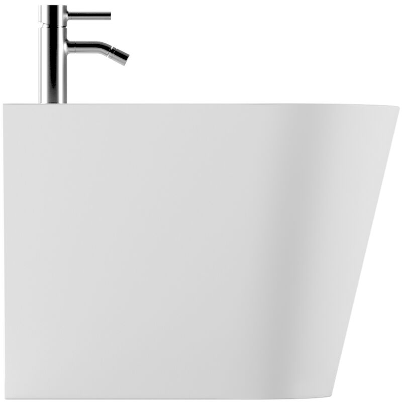 foto del prodotto bidet hide round filomuro cm. 57x37 bianco lucido di ceramica