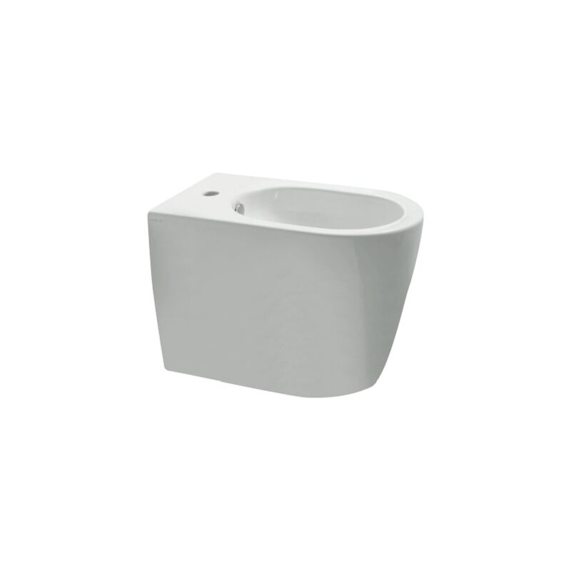 foto del prodotto bidet mini a terra filoparete 35x48 cm in ceramica bianco lucido cielo smile
