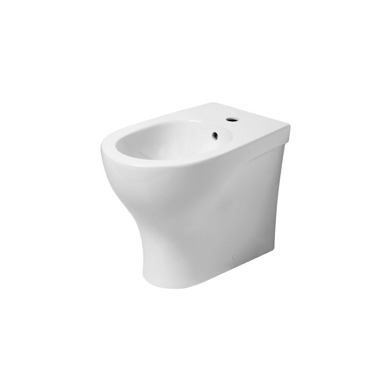 foto del prodotto bidet pratica filomuro bianco lucido con fissaggio incluso di
