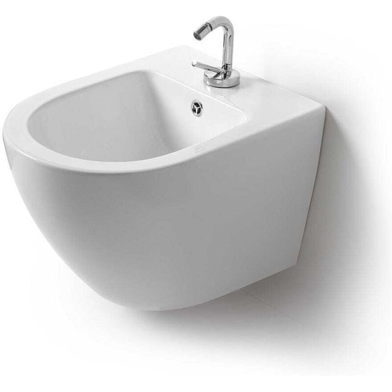 foto del prodotto bidet sospeso rotondo in ceramica colore bianco folk