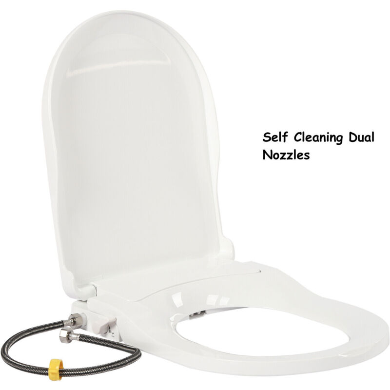 foto del prodotto bidet ultra sottile wc con doppio ugello non elettrico autopulente lavaggio anteriore e posteriore , pressione dell acqua regolabile, bidet