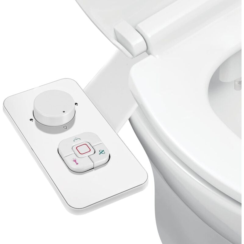 foto del prodotto bidet wc con bidet incorporato in stile giapponese, pressione dell acqua regolabile, doppi ugelli autopulenti retrattili