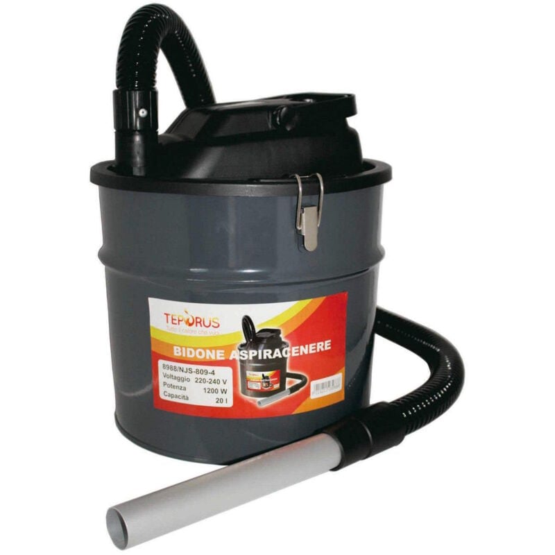 foto del prodotto bidone aspiracenere aspirapolvere 1200w lt20 metallo anche per stufe a pellet