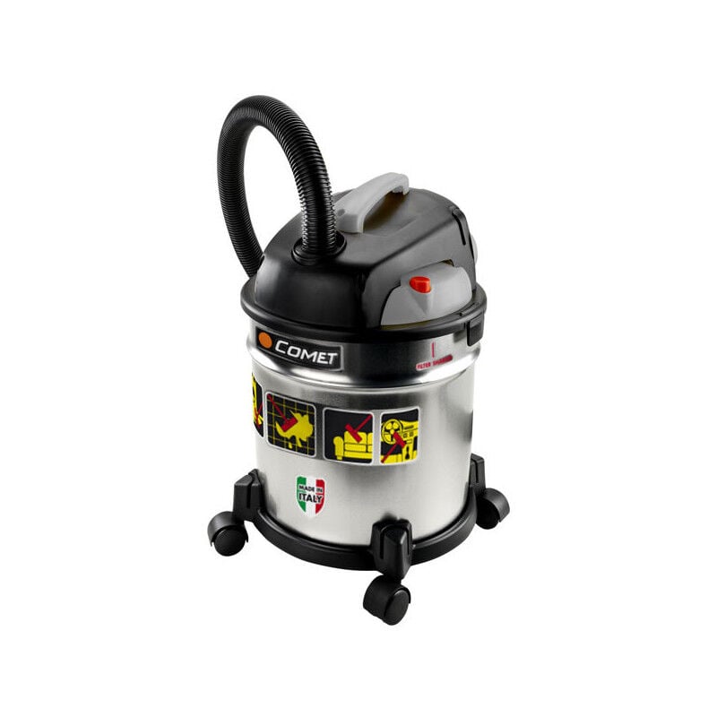 foto del prodotto bidone aspiratutto acciaio 1200w aspira polvere filtro soffiatore solidi liquidi
