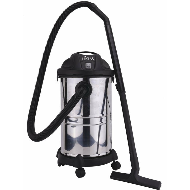 foto del prodotto bidone aspiratutto aspiracenere solidi e liquidi acciaio inox lt. 30 niklas domo rac