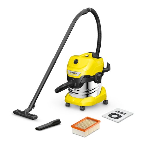 foto del prodotto bidone aspiratutto karcher 1 628 260 0 wd 4 s v 20 5 22 giallo e silve