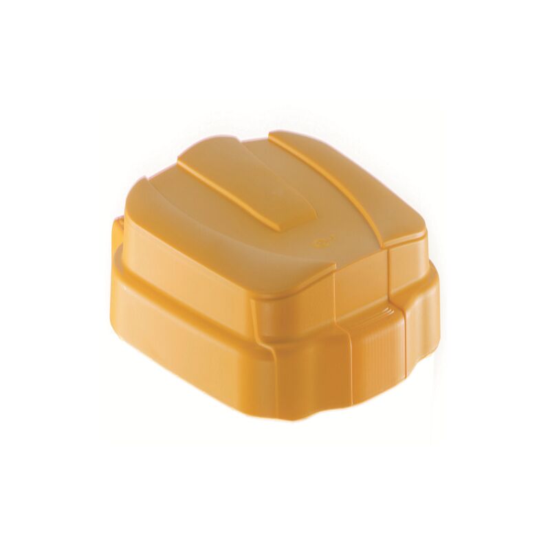 foto del prodotto bidone carrellato per raccolta differenziata grigio lt. 100 con coperchio - giallo - mobil plastic