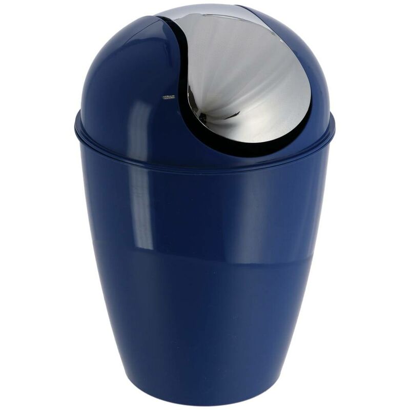 foto del prodotto bidone conico in pp con coperchio 5,6l blu navy tendance