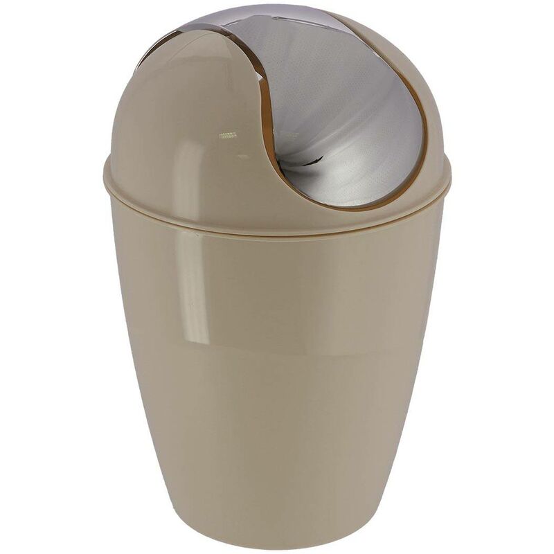 foto del prodotto bidone conico in pp con coperchio 5,6l taupe tendance