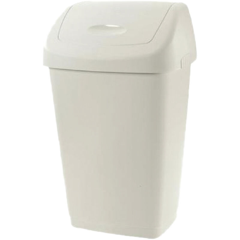 foto del prodotto bidone grace per immondizia con coperchio basculante panna 25 lt 32.5 x 25.5 x h 52 cm