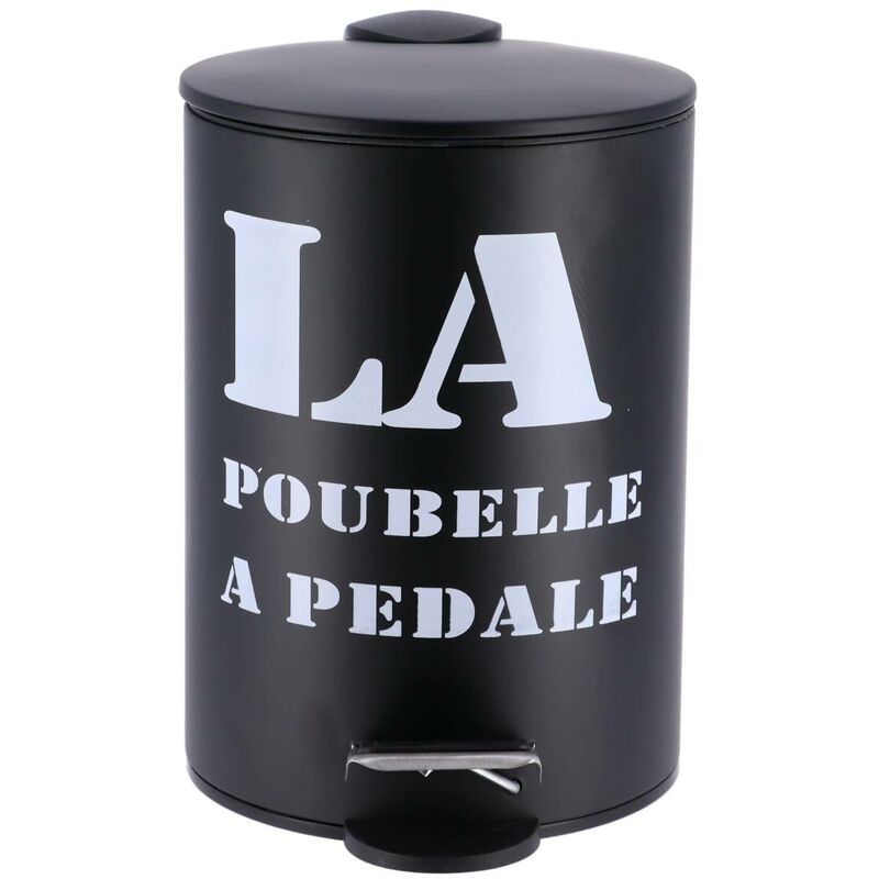 foto del prodotto bidone in metallo 3l nero tendance