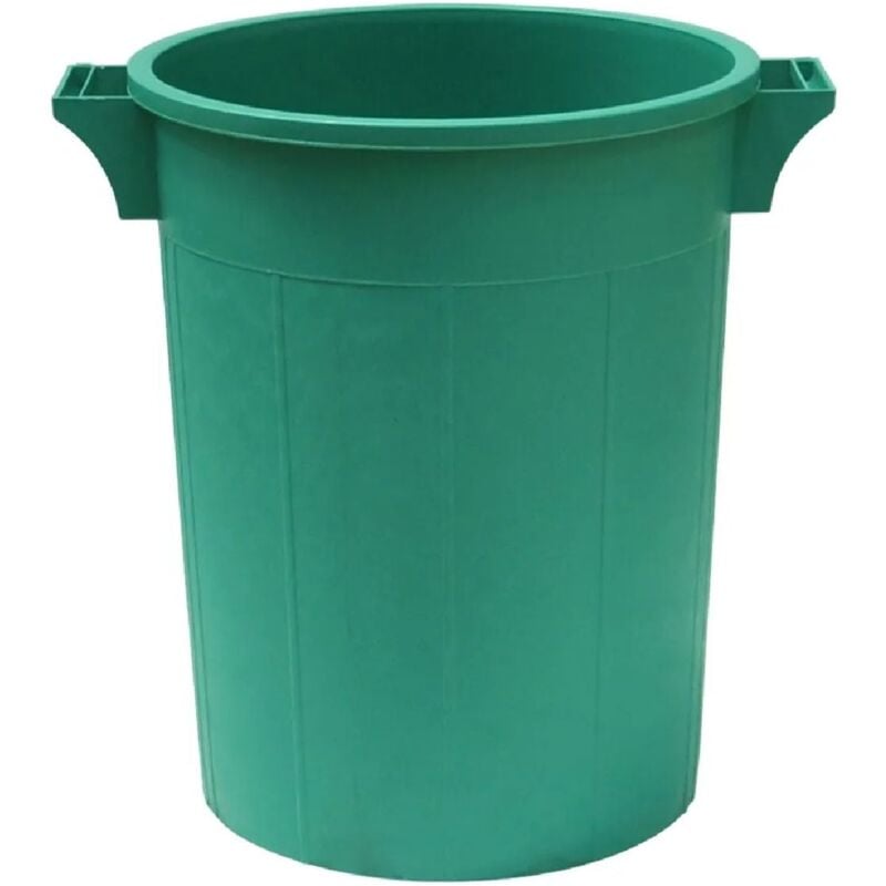 foto del prodotto bidone in pvc sovrapponibile senza coperchio per immondizia nero 50 lt 41 x h 49 cm