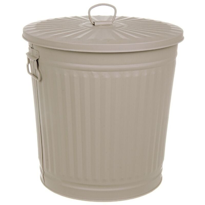 foto del prodotto bidone london met tortora opaco 35l